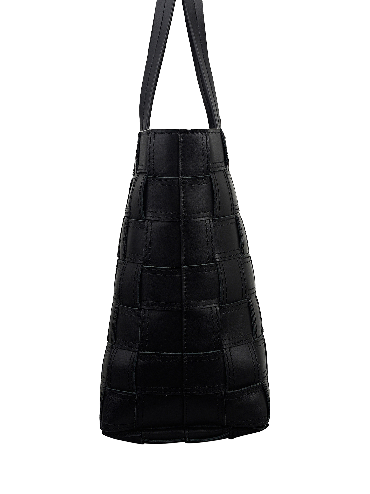 Product image 4 of 7, which shows Radley Abbey Woven Leather Bag, Black