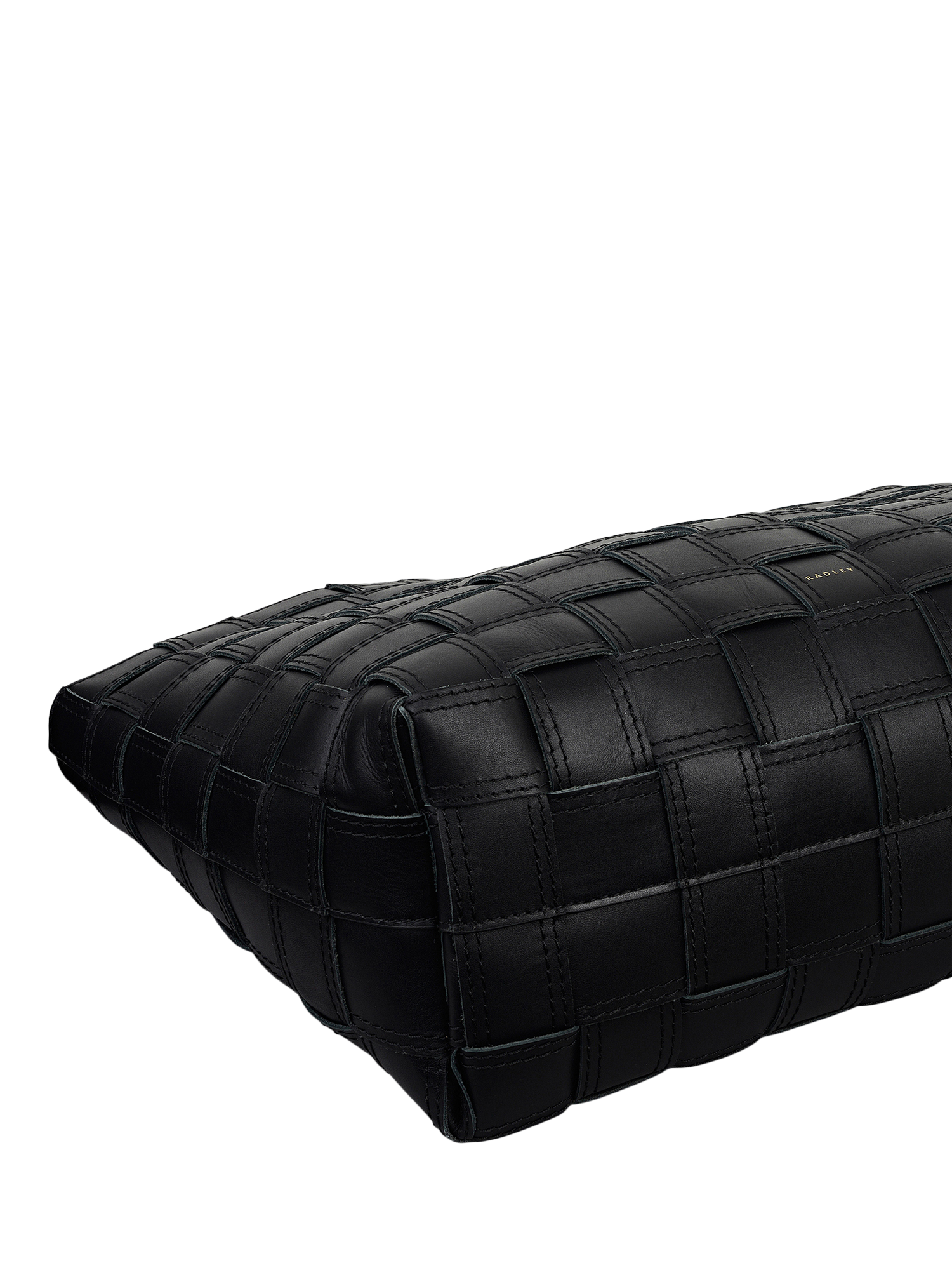 Product image 5 of 7, which shows Radley Abbey Woven Leather Bag, Black