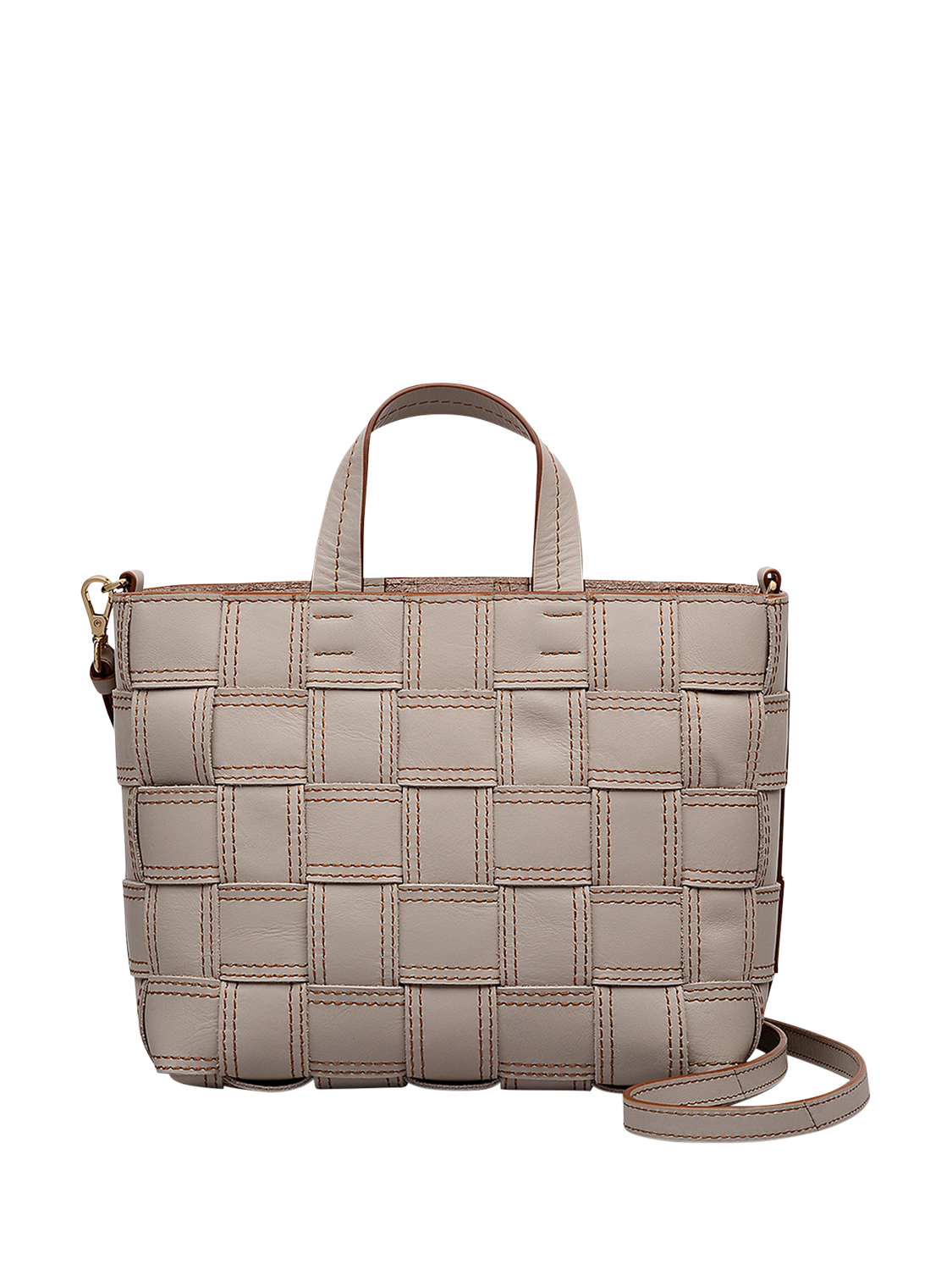 Product image 2 of 5, which shows Radley Abbey Woven Leather Cross Body Bag, Porcini
