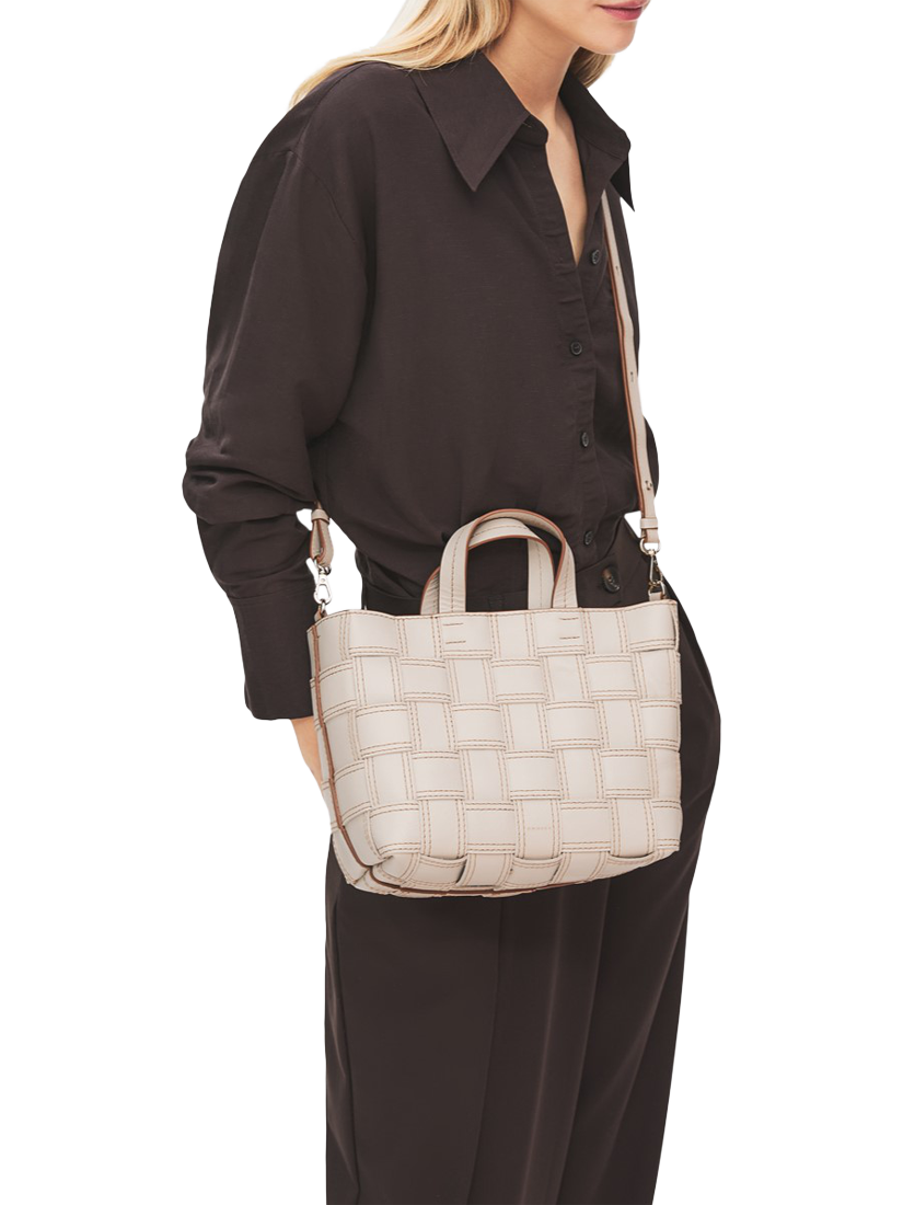 Product image 5 of 5, which shows Radley Abbey Woven Leather Cross Body Bag, Porcini