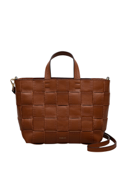 Radley Abbey Woven Leather Cross Body Bag, Cognac