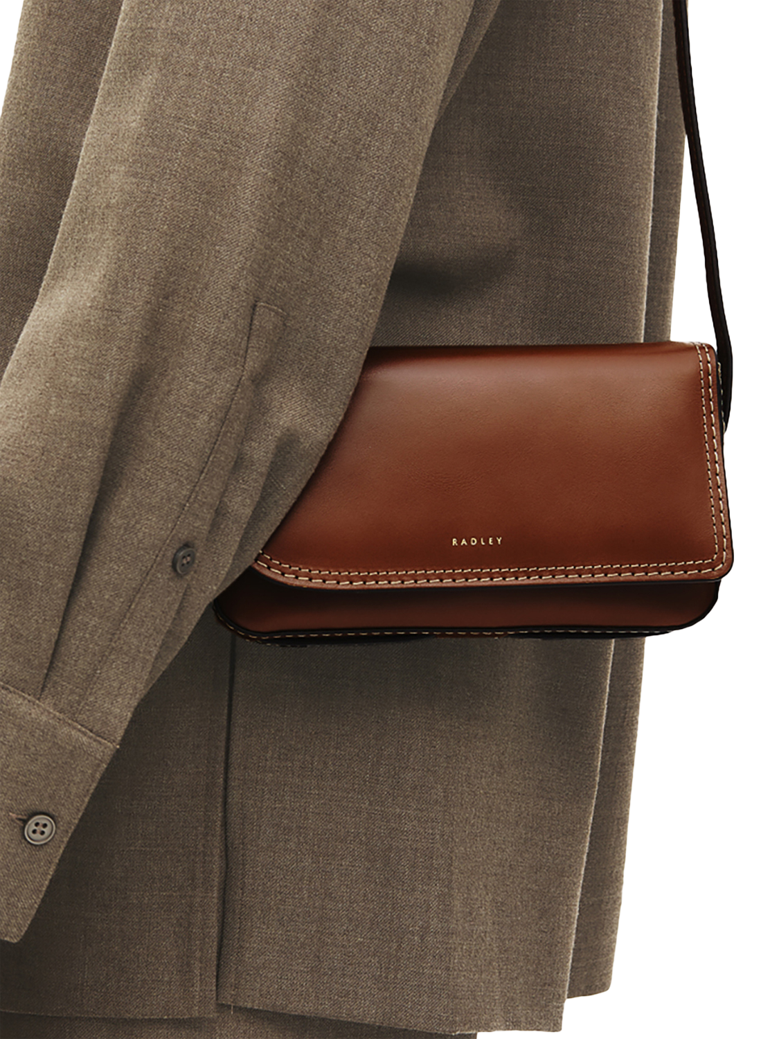 Product image 6 of 6, which shows Radley Pocket Street Phone Bag, Cognac