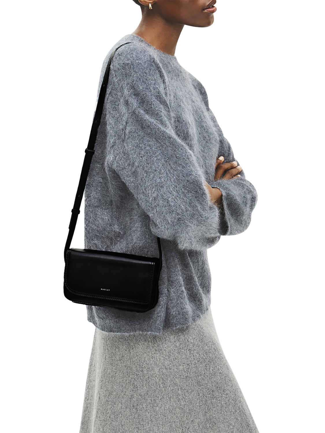 Product image 6 of 6, which shows Radley Pocket Street Phone Bag, Black