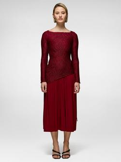 DASKA Royal Contrast Panel Dress, Wine, Wine