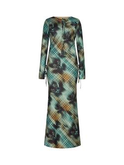 DASKA Salia Abstract Marble Maxi Dress, Multi - view 2, Multi