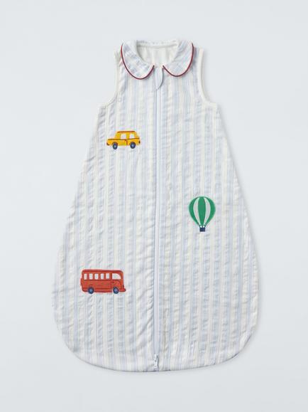 John Lewis Discovery Transport Baby Sleeping Bag, 1 Tog, Blue Stripe, Blue Stripe
