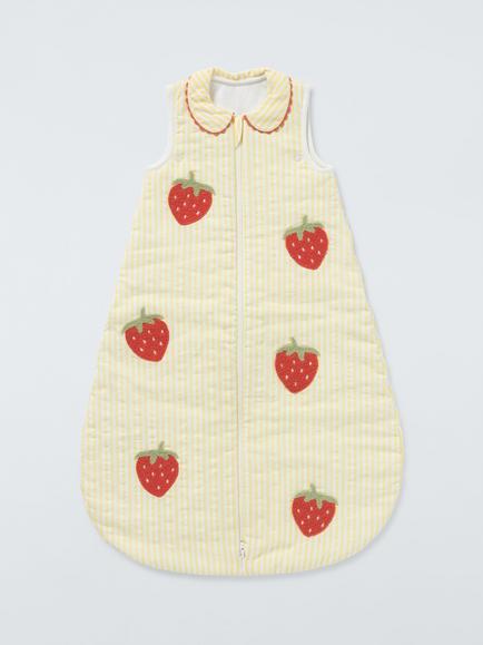 John Lewis Strawberry Baby Sleeping Bag, 1 Tog, Yellow Stripe, Yellow Stripe