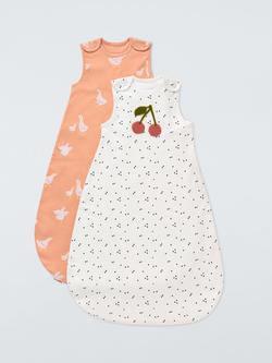John Lewis Wander Goose Baby Sleeping Bag, 1 Tog, Pack of 2, Multi, Multi