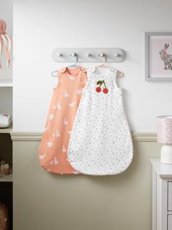 John Lewis Wander Goose Baby Sleeping Bag, 1 Tog, Pack of 2, Multi - view 2, Multi