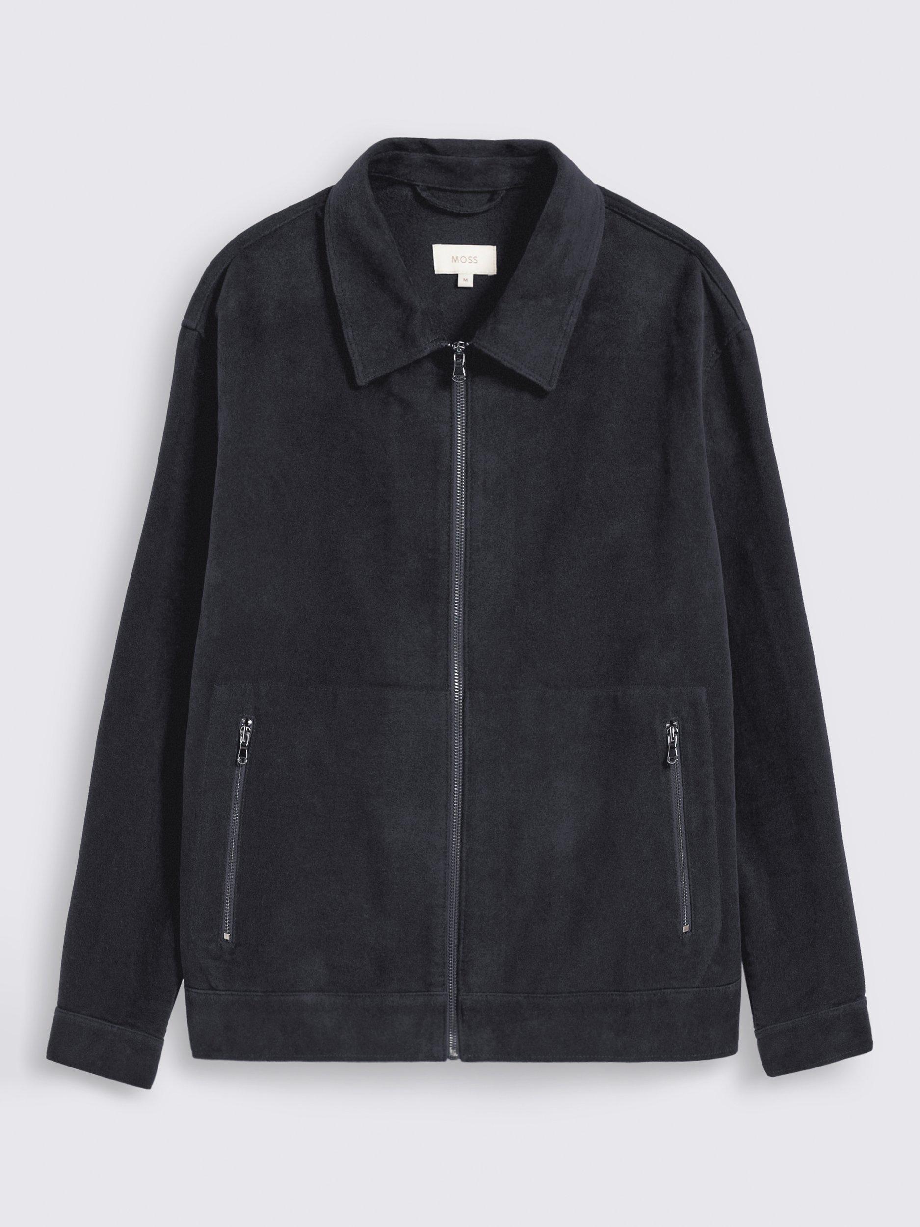 Product image 5 of 5, which shows Moss Moleskin Zip Jacket, Ink, S