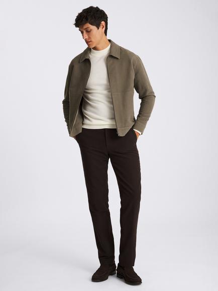 Moss Moleskin Zip Jacket - view 2, Taupe