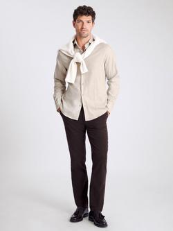 Moss Melange Brushed Shirt - view 2, Oatmeal
