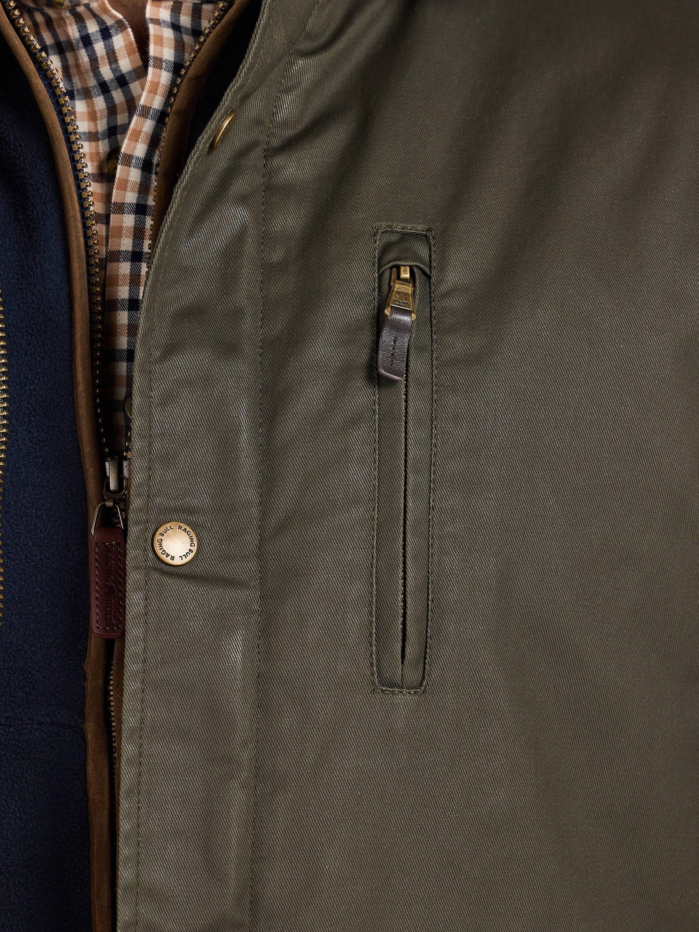 Product image 4 of 9, which shows Raging Bull  Wax Effect Cord Collar Jacket, Khaki, S