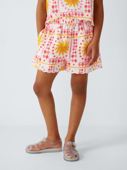 John Lewis Kids' Pull On Sun Print Shorts, Multi, Multi