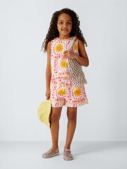 John Lewis Kids' Pull On Sun Print Shorts, Multi - view 2, Multi