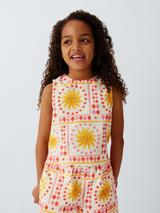 John Lewis Kids' Sun Print Sleeveless Top, Multi
