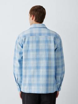 Kin Check Cotton Overshirt - view 2, Blue