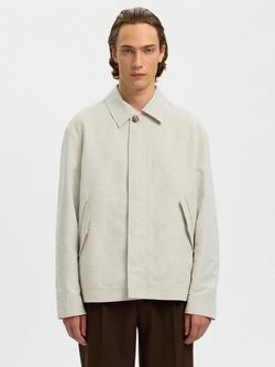 Selected Lewis Linen Blend Jacket, Birch Melange, Birch Melange