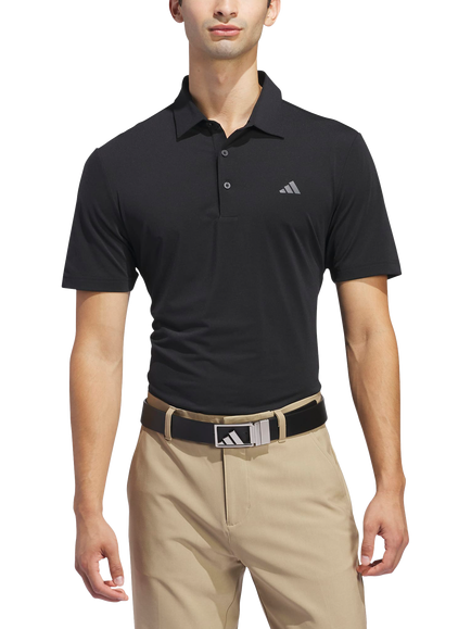 adidas Men's Ultimate365 Solid Polo Shirt, Black, Black