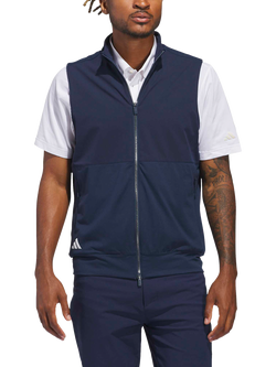 adidas Men's Ultimate365 Tour Full Zip Vest, Blue, Blue