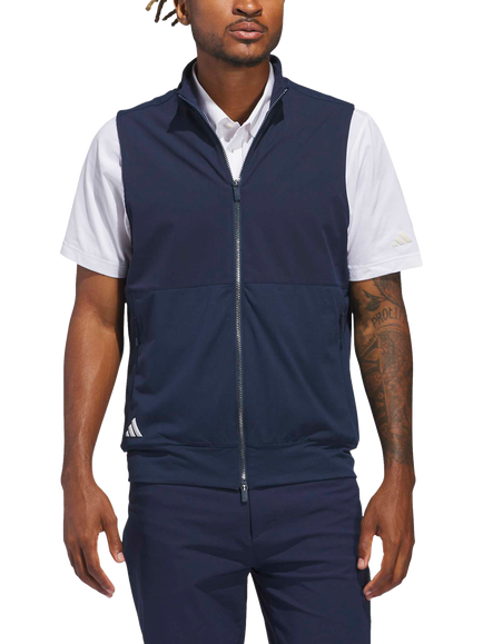adidas Men's Ultimate365 Tour Full Zip Vest, Blue, Blue