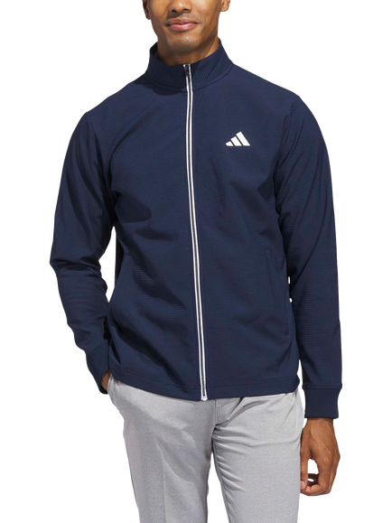 adidas Men's Ultimate365 Textured Woven Full-Zip Jacket, Blue, Blue