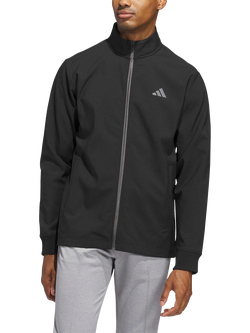 adidas Ultimate365 Textured Woven Full Zip Jacket, Black, Black