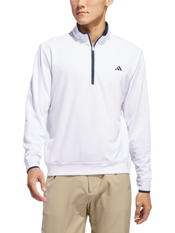 adidas Lightweight Quarter Zip Pullover, White - view 2, White
