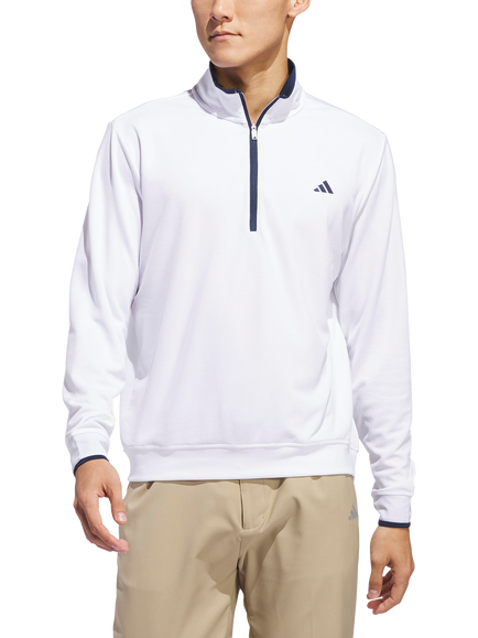adidas Lightweight Quarter Zip Pullover, White - view 2, White