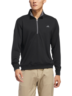 adidas Lightweight Quarter Zip Pullover, Black - view 2, Black