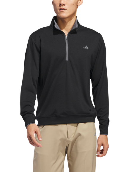 adidas Lightweight Quarter Zip Pullover, Black - view 2, Black