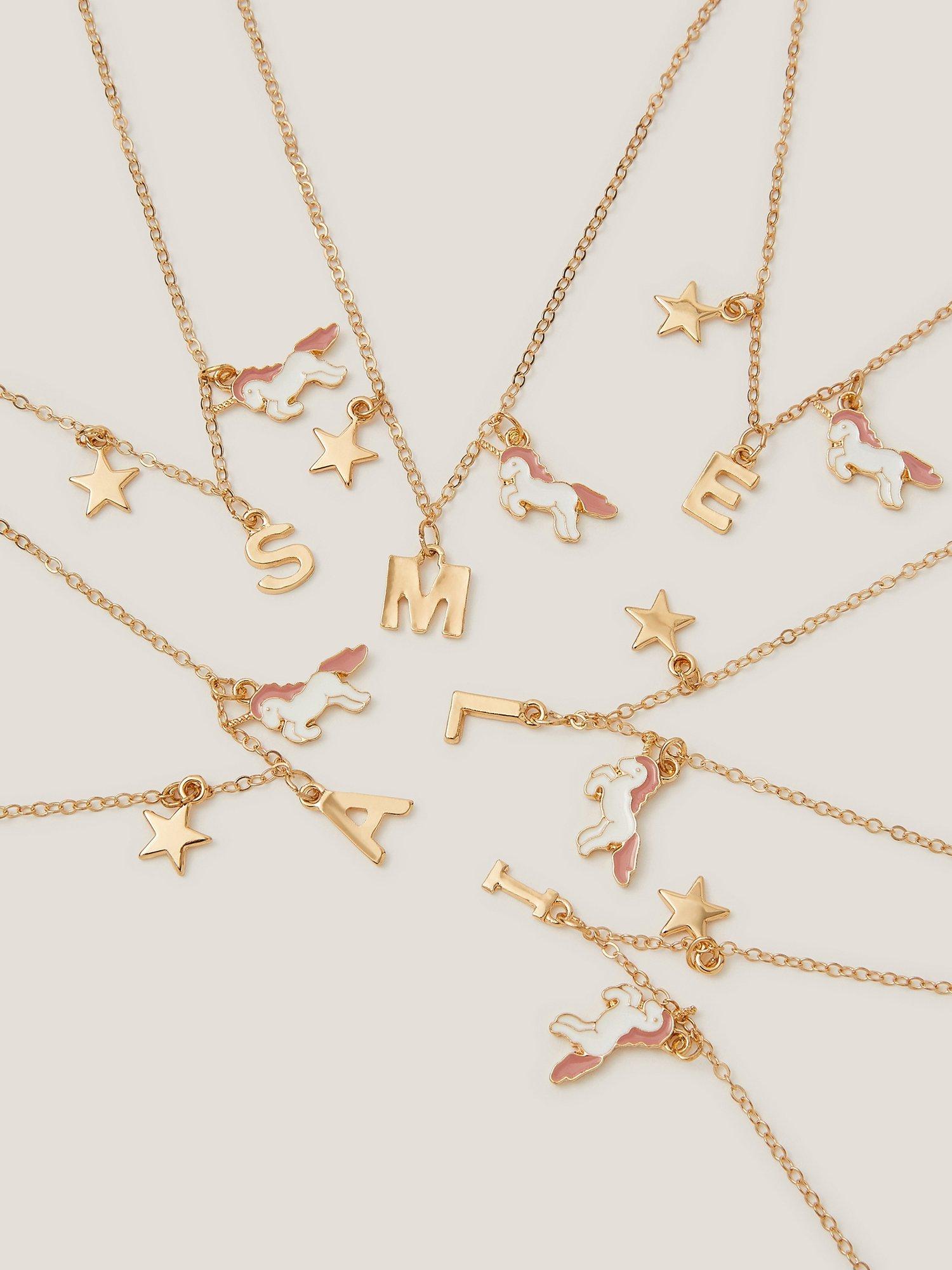 Product image 3 of 4, which shows Monsoon Kids Initial Necklace, A