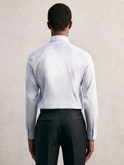 Reiss Remote Regular Fit Cotton Shirt, Light Blue - view 2, Light Blue