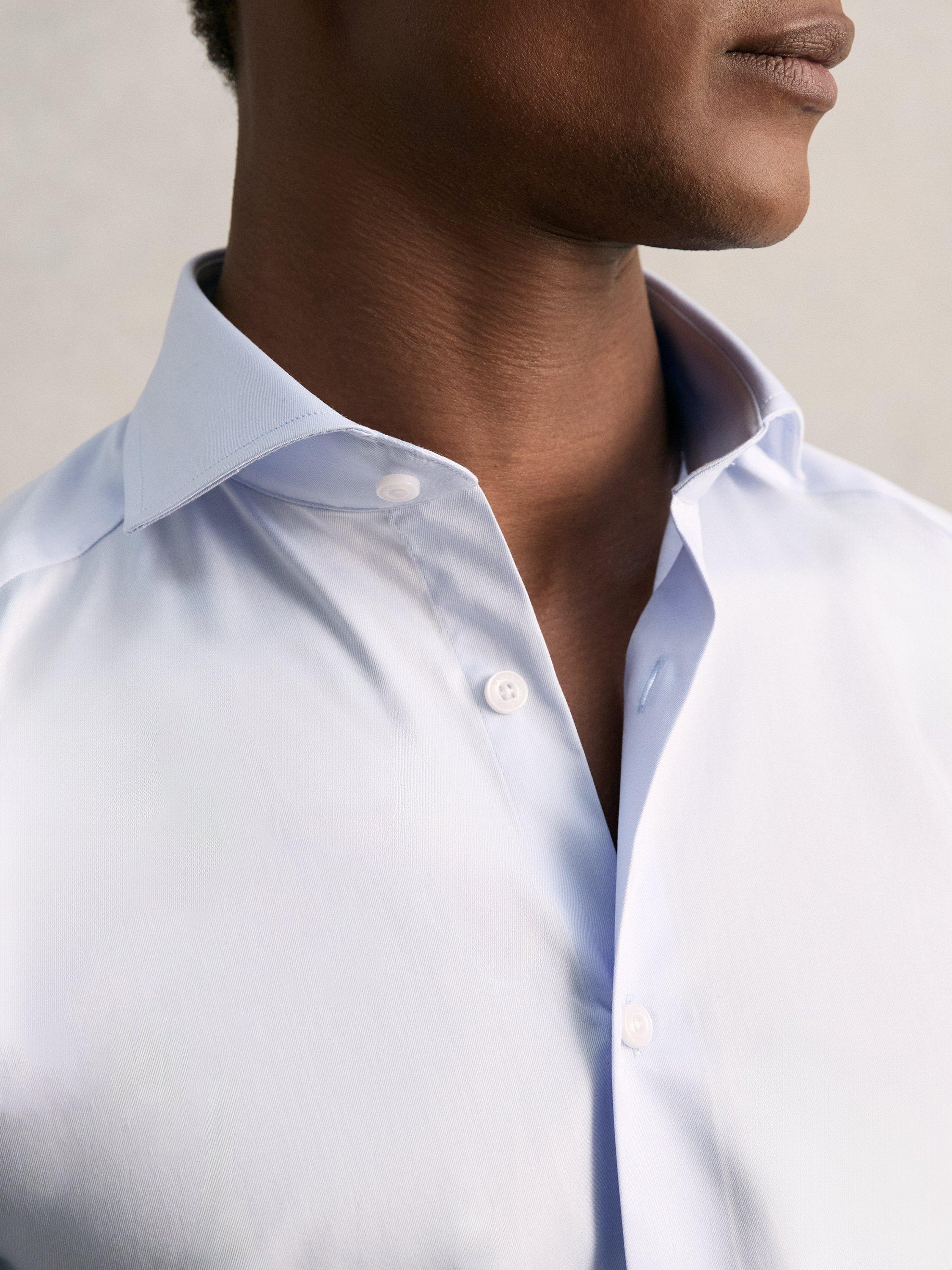 Product image 5 of 5, which shows Reiss Remote Regular Fit Cotton Shirt, Light Blue, XS