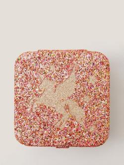 Monsoon Kids' Unicorn Jewellery Box, Pink - view 2, Pink