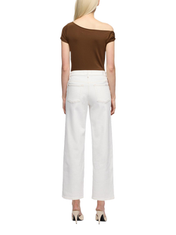 7 For All Mankind Stovepipe Straight Ankle Jeans - view 2, White