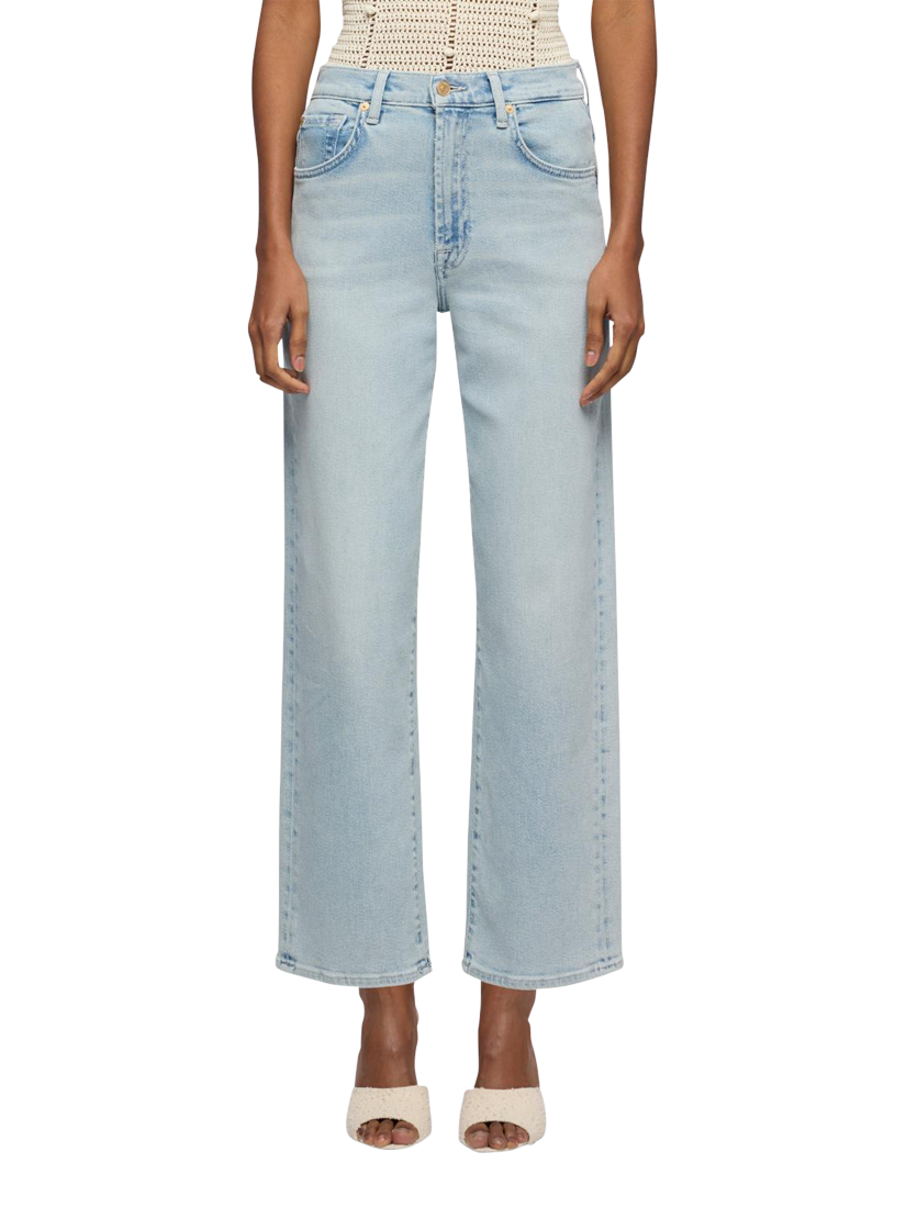Product image 1 of 6, which shows 7 For All Mankind Stovepipe Straight Ankle Jeans, Frozen, 26
