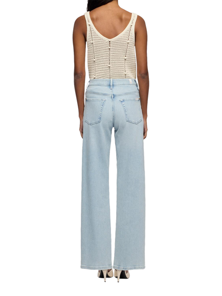 7 For All Mankind Stovepipe Straight Ankle Jeans - view 2, Frozen