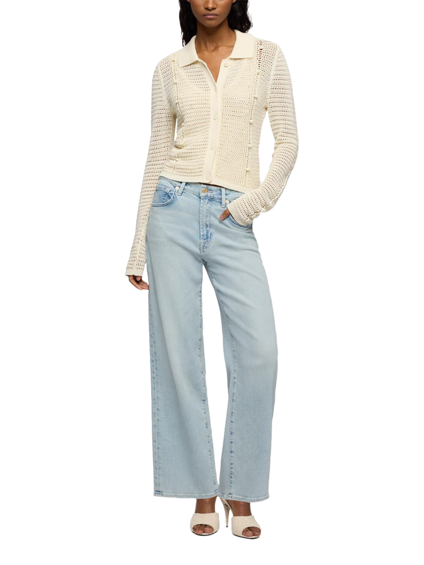 Product image 3 of 6, which shows 7 For All Mankind Stovepipe Straight Ankle Jeans, Frozen, 26