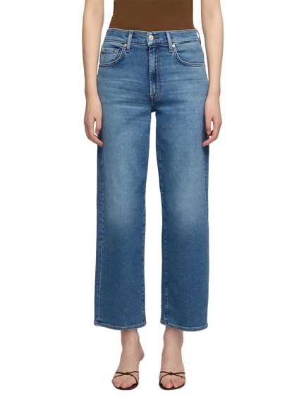 7 For All Mankind Stovepipe Straight Ankle Jeans, Oceanstone