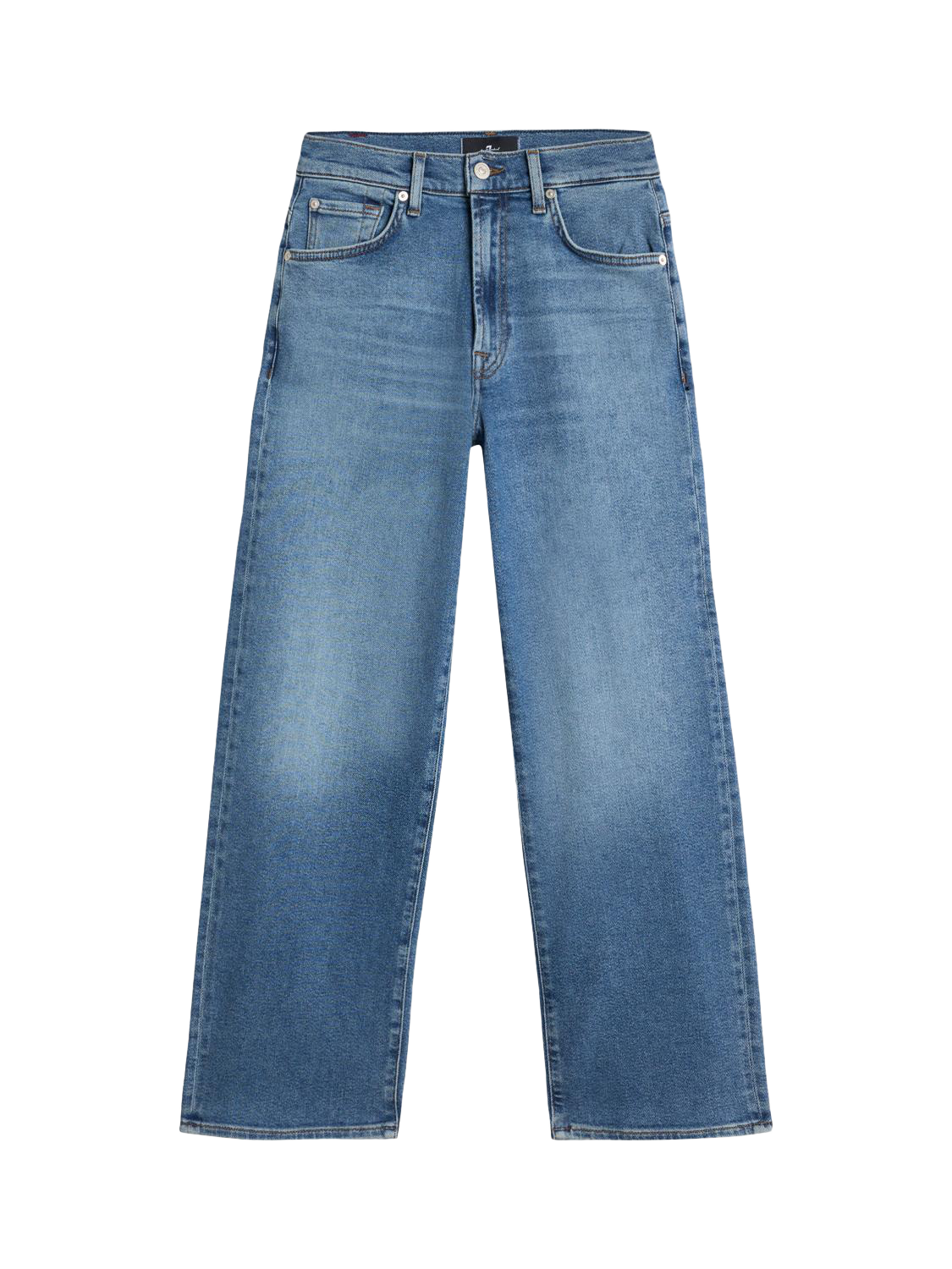 Product image 4 of 6, which shows 7 For All Mankind Stovepipe Straight Ankle Jeans, Oceanstone, 26