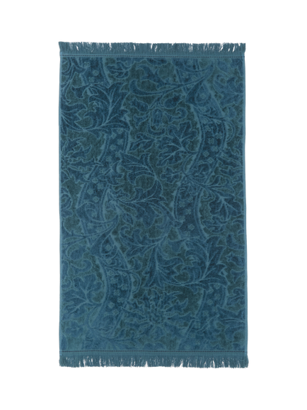 Morris & Co.Jacquard Fringed Towels, Blue, Blue