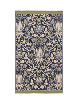 Morris & Co. Iris & Rose Towels, Blue