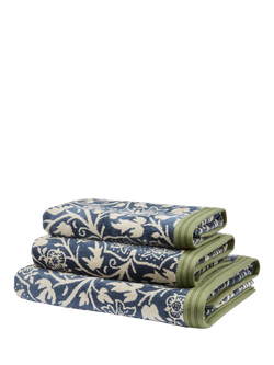 Morris & Co. Iris & Rose Towels - view 2, Blue