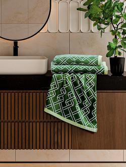 Ted Baker Ribbon Stripe Towels, Green - view 2, Green
