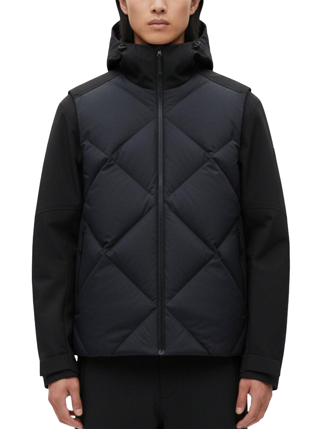 Product image 1 of 5, which shows Bosideng 3 in 1 Gore-Tex Windstopper Down Jacket, Black, S