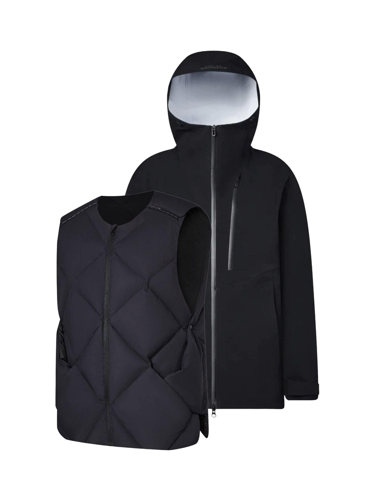 Product image 3 of 5, which shows Bosideng 3 in 1 Gore-Tex Windstopper Down Jacket, Black, S