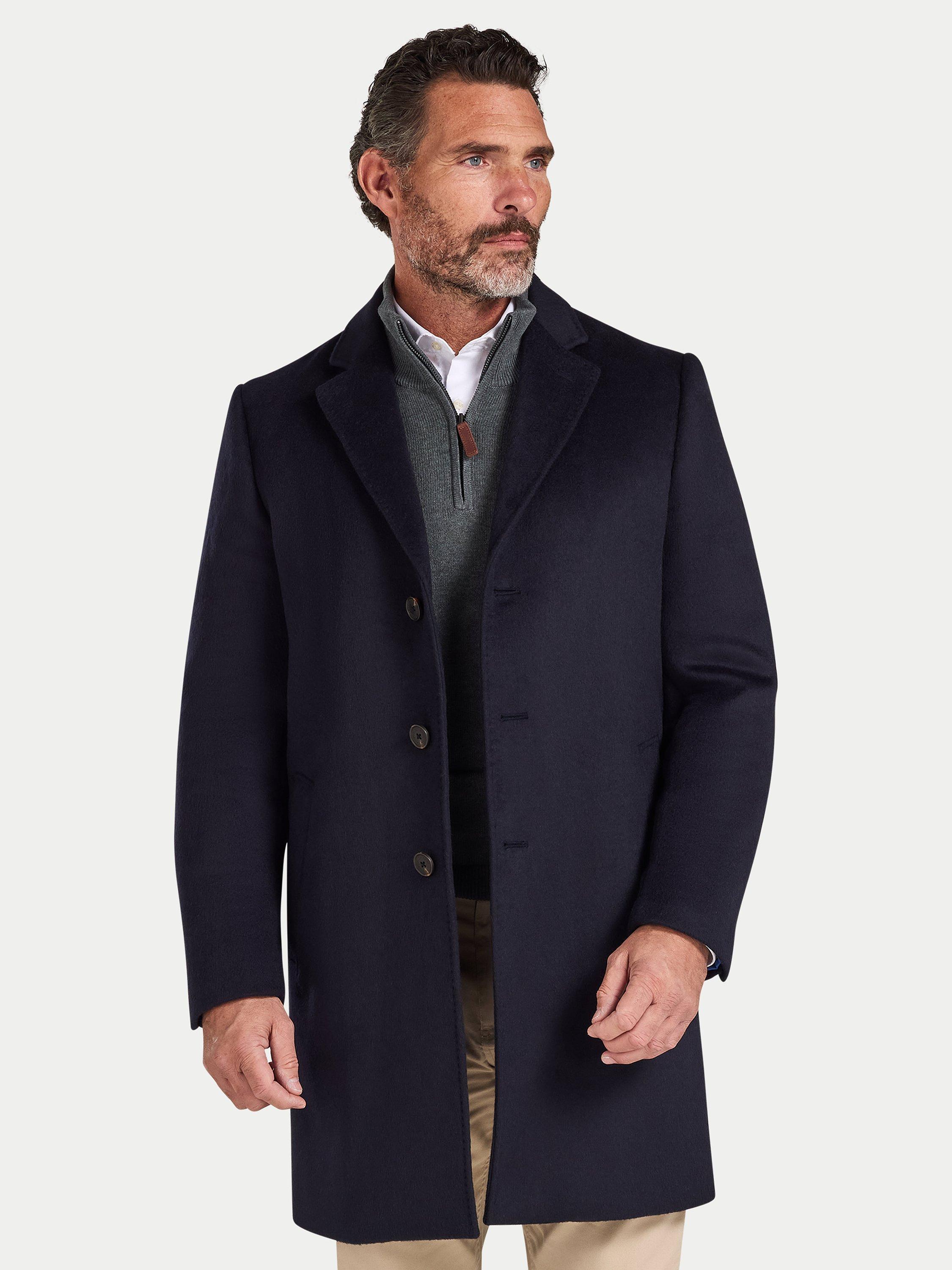 Product image 1 of 8, which shows Raging Bull Wool Blend Coat, Navy, S