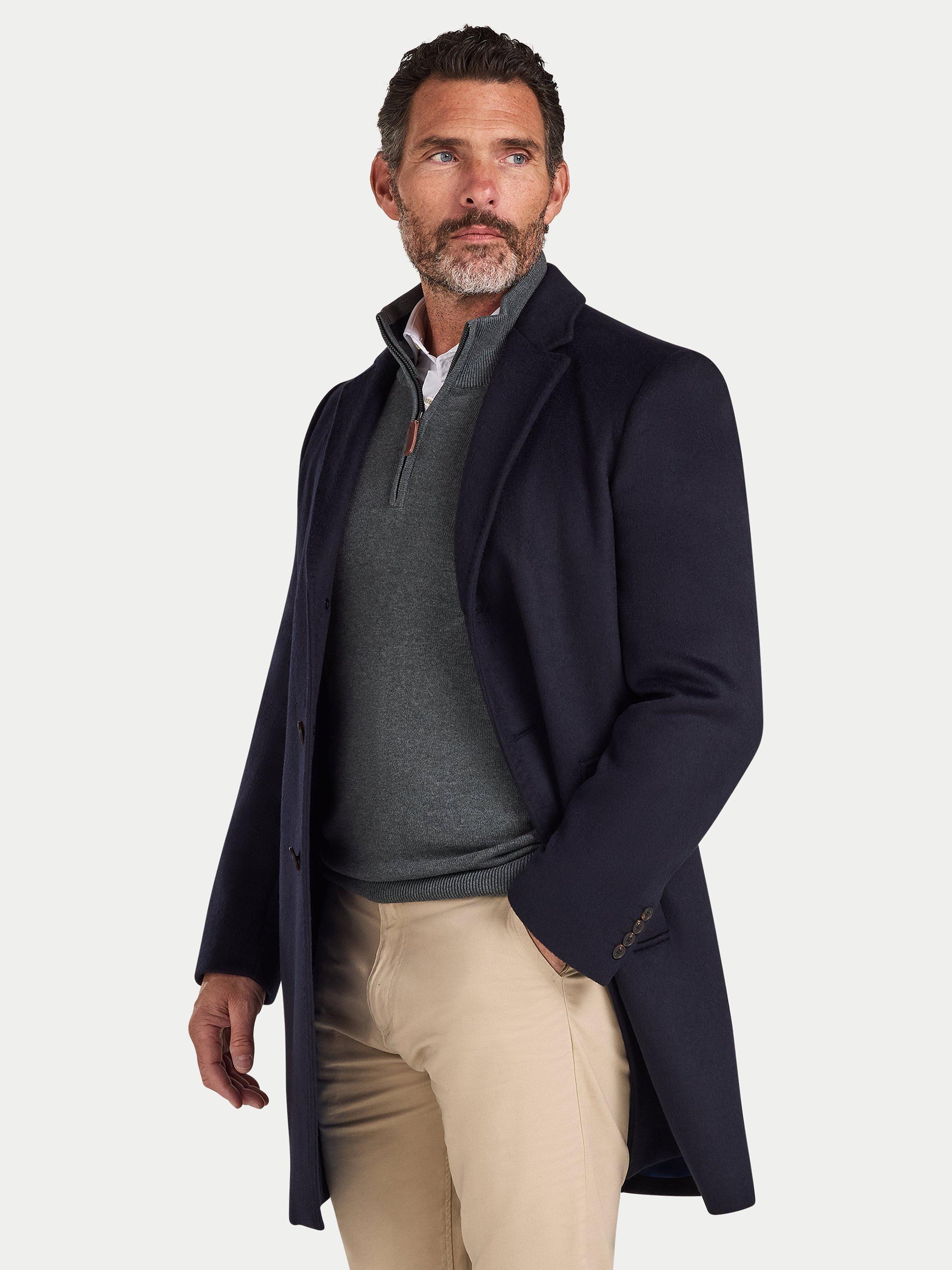 Product image 3 of 8, which shows Raging Bull Wool Blend Coat, Navy, S