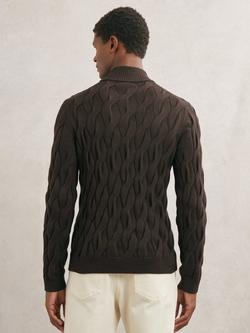 Reiss Greenford Jumper - view 2, Chocolate Brown